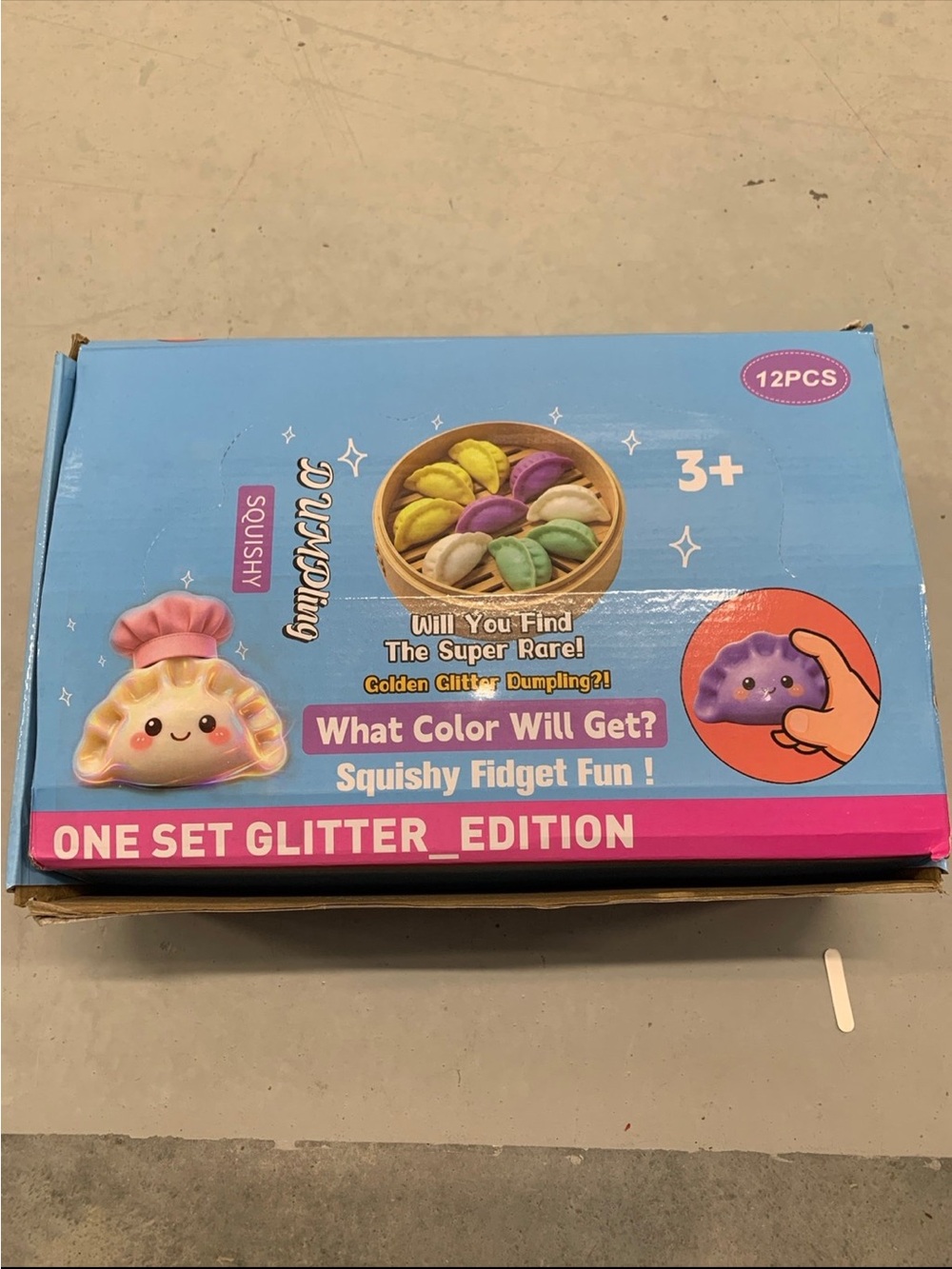 12 PCs Rainbow squishy dumpling Box